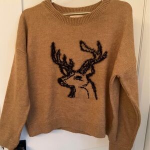 Anthropologie Deer Sweater